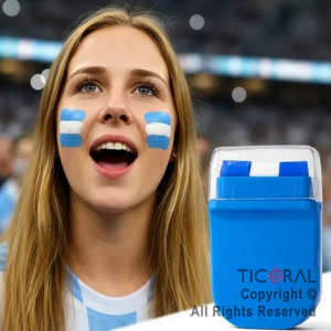 MAQUILLAJE BANDERITA ARGENTINA EN BARRA 6 GR (BLISTER X 3 UNIDADES)